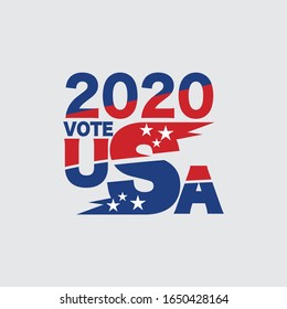 2020 United Stated Of America Presidential Election Vote Design Typography Vector Illustration