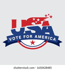 2020 United Stated Of America Presidential Election Vote Design Typography Logo Vector Illustration