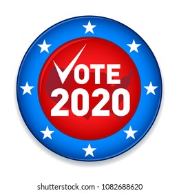 2020 United States of America Presidential Election Button Design - Vector EPS10