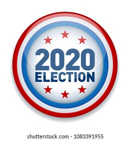 2020 United States of America Presidential Election Button Design - Vector EPS10