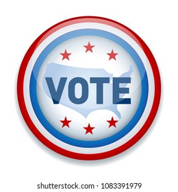 2020 United States of America Presidential Election Button Design - Vector EPS10