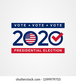 2020 United States of America presidential election vote banner.