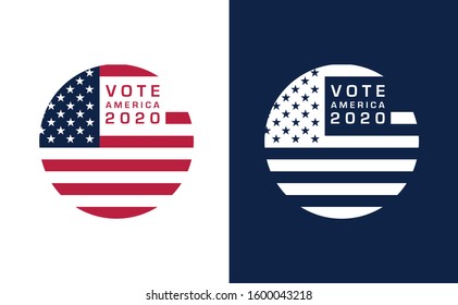 2020 United States of America Presidential election. Design logo. Vector illustration