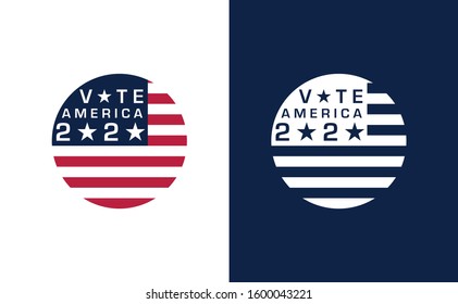 2020 United States of America Presidential election. Design logo. Vector illustration