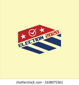 2020 United States of America presidential election logo.  Election Day Logo 2020 Vector Stock