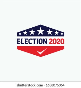 2020 United States of America presidential election logo.  Election Day Logo 2020 Vector Stock