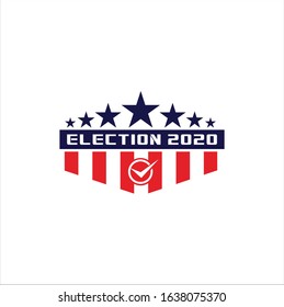 2020 United States of America presidential election logo.  Election Day Logo 2020 Vector Stock