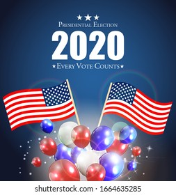 2020 United States of America Presidential Election Background. Vector Illustration EPS10