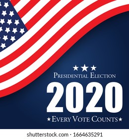 2020 United States of America Presidential Election Background. Vector Illustration EPS10