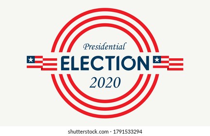 2020 United States of America Presidential Election banner. Election banner Vote 2020 with Patriotic Stars. November 3. Vector EPS 10