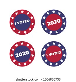 2020 United States of America Presidential Election banner. Election banner Vote 2020 with Patriotic Colours.