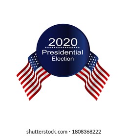 2020 United States of America Presidential Election Button Design. Vector illustration