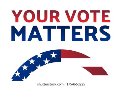 The 2020 United States Presidential Election concept. Template for background, banner, card, poster with text inscription. Vector EPS10 illustration