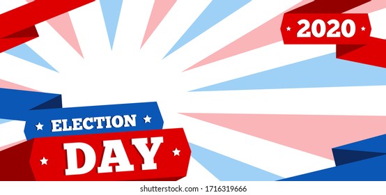2020 USA america election day  banner  design with copy space