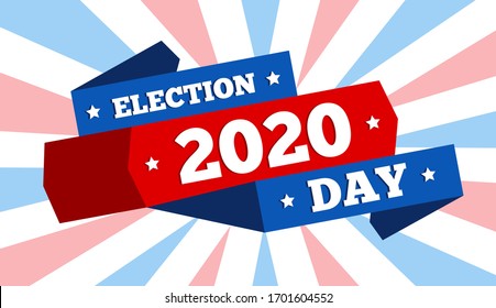 2020 USA Election Day  Banner Background Design 