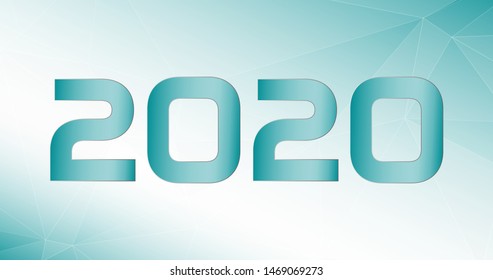 2020 vector wallpaper, greeting card design vector idea