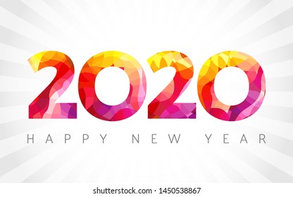 2020 Xmas Numbers Stained Glass Logotype Stock Vector (Royalty Free ...