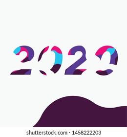 2020 year creative design for your greetings card, flyers, invitation, posters, brochure, banners, calendar