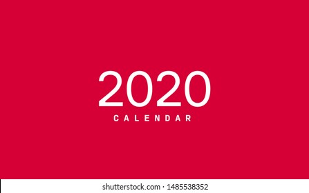 2020 Year Desk Calendar Cover Page Design. Calendar 2020 Vector Set of 12 Months Pages and Cover. Planner 2020 Design Template.