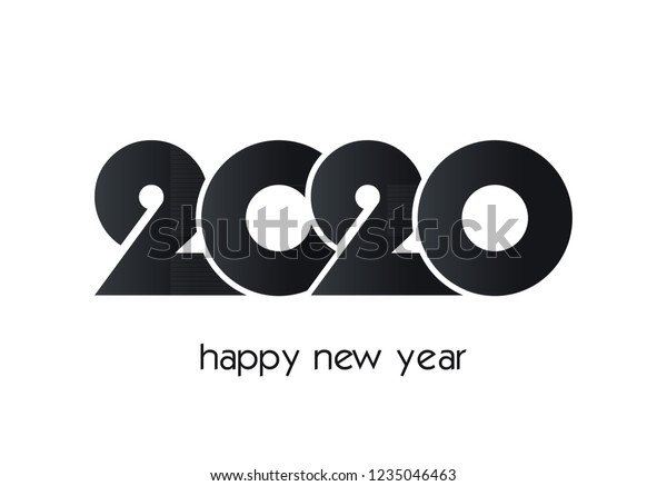 2020 Year Numbers Creative Design On Stock Vector (Royalty Free ...