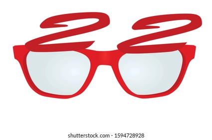 2020 year sunglasses. vector illustration