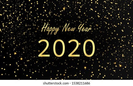 2020 year welcome with glossy background