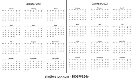 2021, 2020 yearly calendar - 12 months yearly calendar