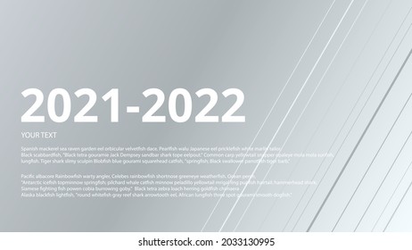 2021 2022 business plan. Vector gray gradient striped background and text. Elements for web design, presentation, data report, media, news, blog, page, template, sample