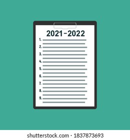 2021 - 2022 new year resolution and target business check list together planning