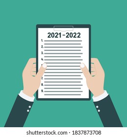 2021 - 2022 new year resolution and target business check list together planning