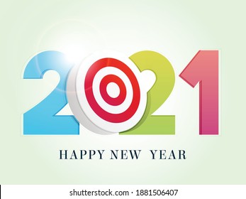 2021 with 3d dart board with background