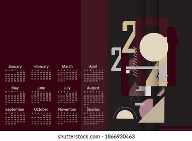 2021 background with vintage and classic style