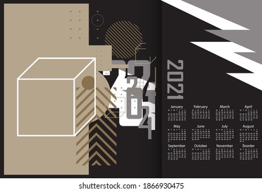 2021 background with vintage and classic style