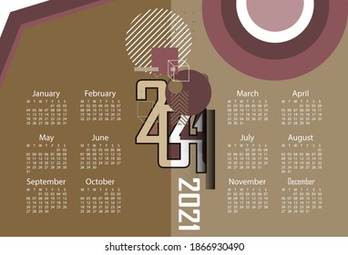 2021 background with vintage and classic style