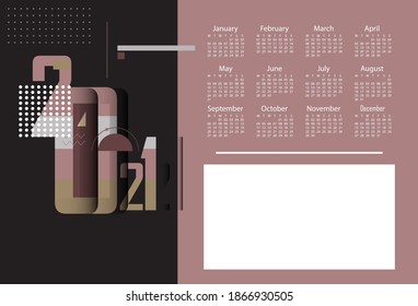 2021 background with vintage and classic style