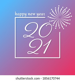 2021 banner design. Happy New Year. new year celebration invite, Vector Illustration