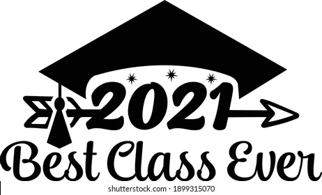 2021 Beste Klasse je, Vektordatei für Schulabschlüsse