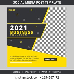 2021 Business Banner social media post template design and Instagram post design.