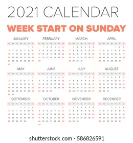 2021 Calendar