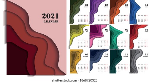 
2021 calendar design from the art of paper cutting