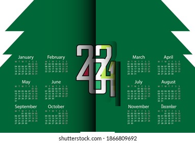 2021 calendar design, colorful and modern background