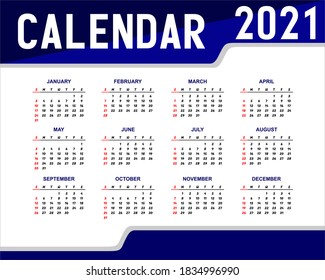 2021 calendar graphic design with unique styles and coloring and various styles suitable for your advertising and room decoration needs, vector file in eps format