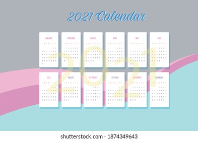 Año nuevo de la ilustración de calendario 2021