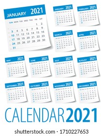 Calendario 2021 - Ilustración de vectores