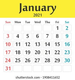 2021 calendar templates vector graphics