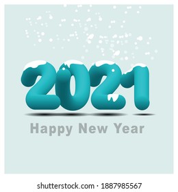 	
2021 calligraphy with 3d numbers on white background of Happy New Year celebration for flyers, posters, business decoration sign, brochure, card, banner, postcard. Vector illustration