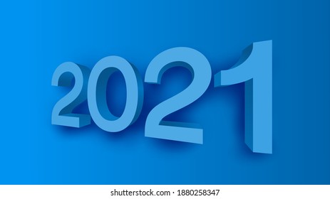 2021 Calligraphy 3d Perspective View Numbers Stock Vector (Royalty Free ...