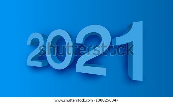 2021 Calligraphy 3d Perspective View Numbers Stock Vector (royalty Free 