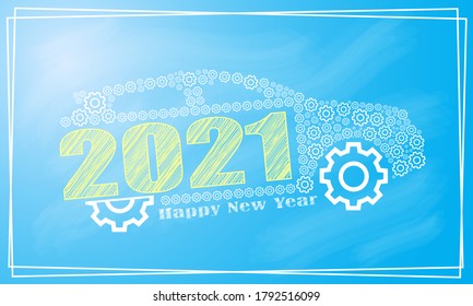 2021 car logo vector design template