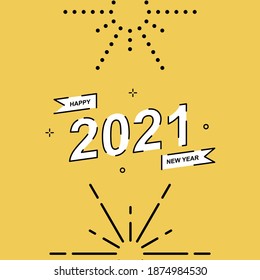 2021 celebration design. Easy to edit with vector file. Can use for your logo or simple illustration. Especially about new year celebration.